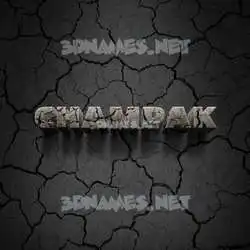 champak in Cracked Stone style - 3D name wallpaper