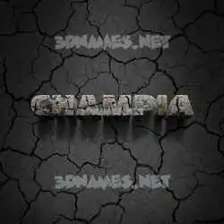 champia in Cracked Stone style - 3D name wallpaper