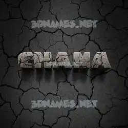 chana in Cracked Stone style - 3D name wallpaper