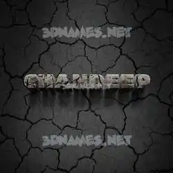 chandeep in Cracked Stone style - 3D name wallpaper