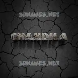 chandila in Cracked Stone style - 3D name wallpaper