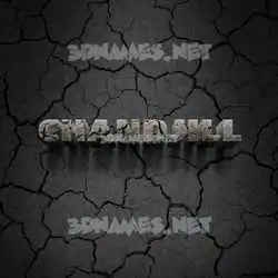 chandjill in Cracked Stone style - 3D name wallpaper