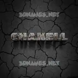 chanell in Cracked Stone style - 3D name wallpaper