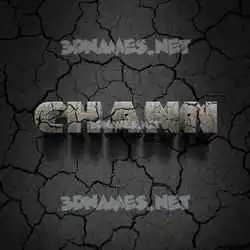 chann in Cracked Stone style - 3D name wallpaper