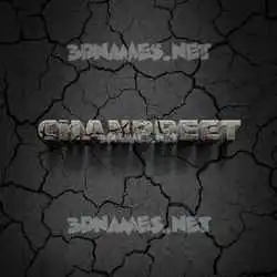 chanpreet in Cracked Stone style - 3D name wallpaper