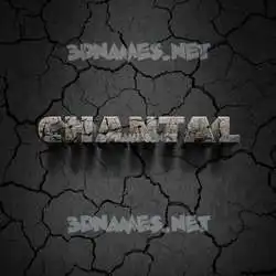 chantal in Cracked Stone style - 3D name wallpaper