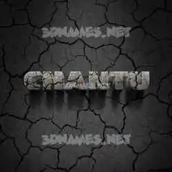 chantu in Cracked Stone style - 3D name wallpaper