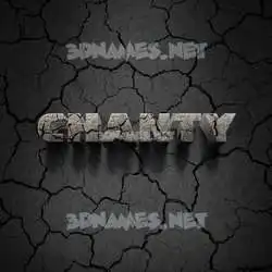 chanty in Cracked Stone style - 3D name wallpaper