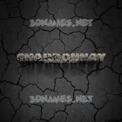 chardonnay in Cracked Stone style - 3D name wallpaper