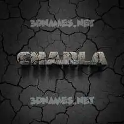 charla in Cracked Stone style - 3D name wallpaper