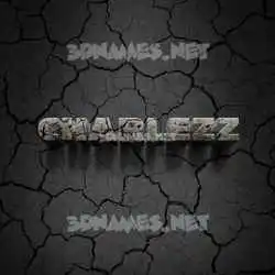 charlezz in Cracked Stone style - 3D name wallpaper