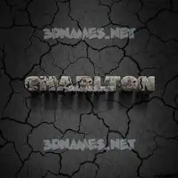 charlton in Cracked Stone style - 3D name wallpaper