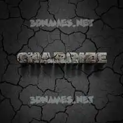 charrize in Cracked Stone style - 3D name wallpaper