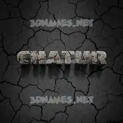 chatur in Cracked Stone style - 3D name wallpaper