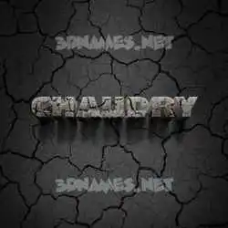 chaudry in Cracked Stone style - 3D name wallpaper