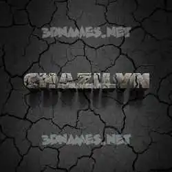 chazilyn in Cracked Stone style - 3D name wallpaper