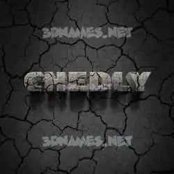 chedly in Cracked Stone style - 3D name wallpaper