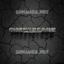 cheesecake in Cracked Stone style - 3D name wallpaper