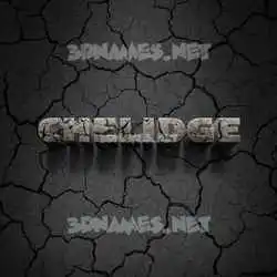 chelidge in Cracked Stone style - 3D name wallpaper