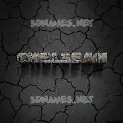 chelseah in Cracked Stone style - 3D name wallpaper