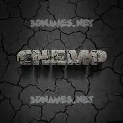 chemp in Cracked Stone style - 3D name wallpaper