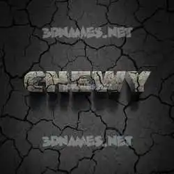 chewy in Cracked Stone style - 3D name wallpaper