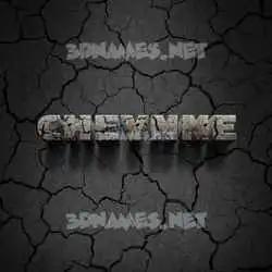 cheynne in Cracked Stone style - 3D name wallpaper