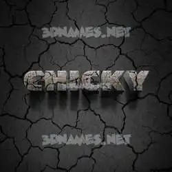 chicky in Cracked Stone style - 3D name wallpaper