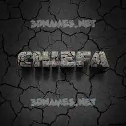 chiefa in Cracked Stone style - 3D name wallpaper