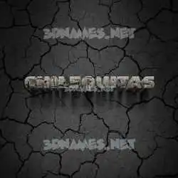 chilequitas in Cracked Stone style - 3D name wallpaper