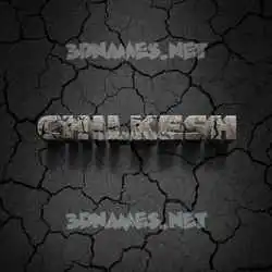chilkesh in Cracked Stone style - 3D name wallpaper