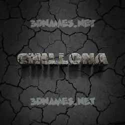 chillona in Cracked Stone style - 3D name wallpaper