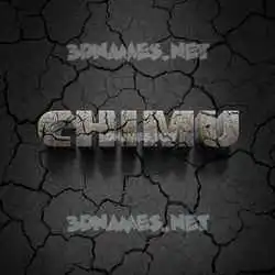 chimu in Cracked Stone style - 3D name wallpaper