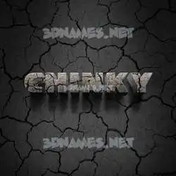chinky in Cracked Stone style - 3D name wallpaper