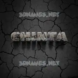 chinta in Cracked Stone style - 3D name wallpaper