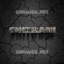 chitrani in Cracked Stone style - 3D name wallpaper