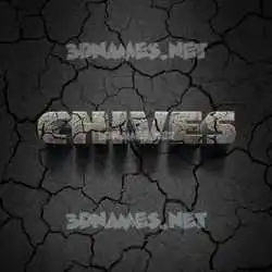 chives in Cracked Stone style - 3D name wallpaper