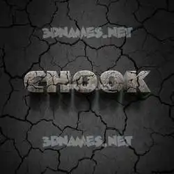 chook in Cracked Stone style - 3D name wallpaper