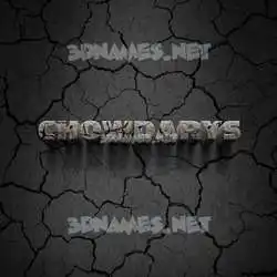chowdarys in Cracked Stone style - 3D name wallpaper