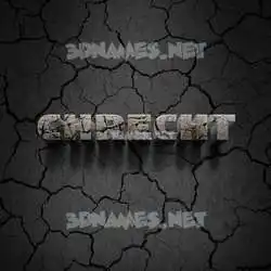 chrecht in Cracked Stone style - 3D name wallpaper