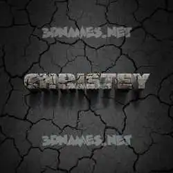 christey in Cracked Stone style - 3D name wallpaper