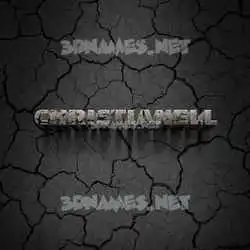 christianell in Cracked Stone style - 3D name wallpaper