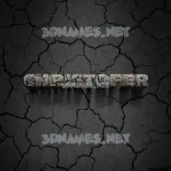 christofer in Cracked Stone style - 3D name wallpaper