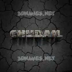 chudail in Cracked Stone style - 3D name wallpaper