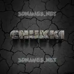 chukki in Cracked Stone style - 3D name wallpaper