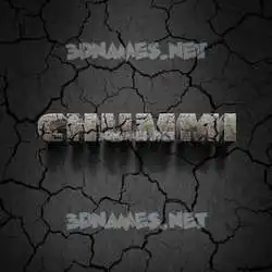 chummi in Cracked Stone style - 3D name wallpaper