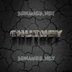chutney in Cracked Stone style - 3D name wallpaper