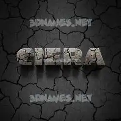 ciera in Cracked Stone style - 3D name wallpaper