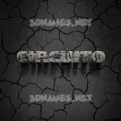 circuito in Cracked Stone style - 3D name wallpaper