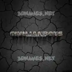 civilianboys in Cracked Stone style - 3D name wallpaper